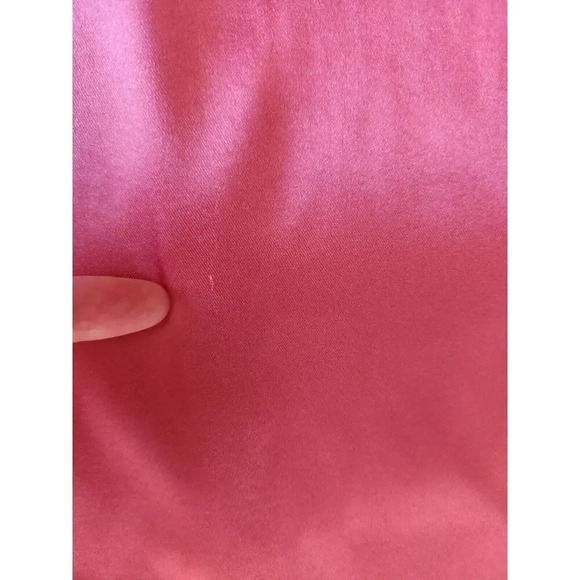 Defect Maeve Square-Neck Satin Stretch Midi Dress size L Rose Pink 9B402 - Picture 9 of 16